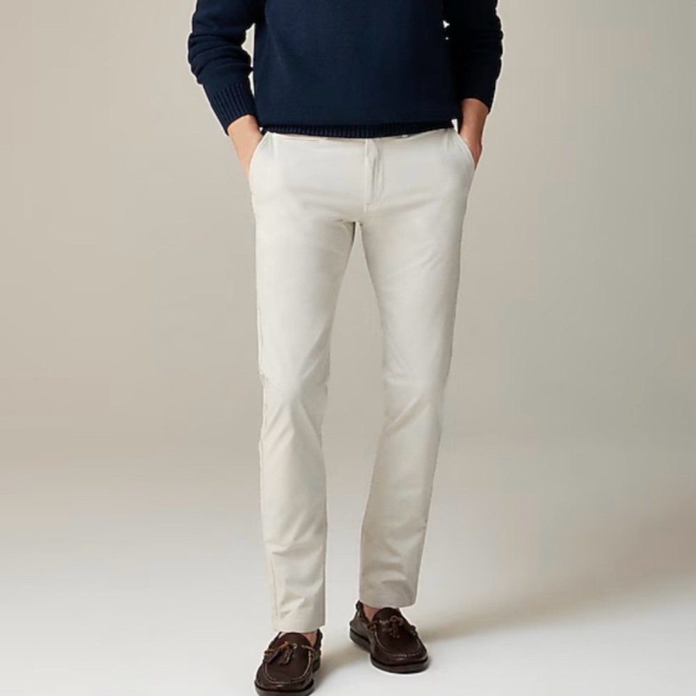 J Crew 484 Slim Tech Pants in Stone